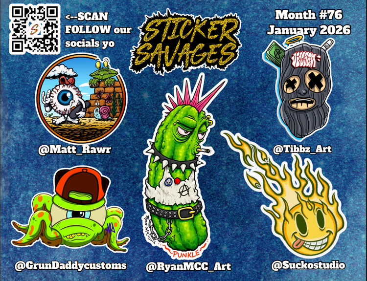 Sticker Savages Previous Sticker Releases 2025 | Sticker Archive